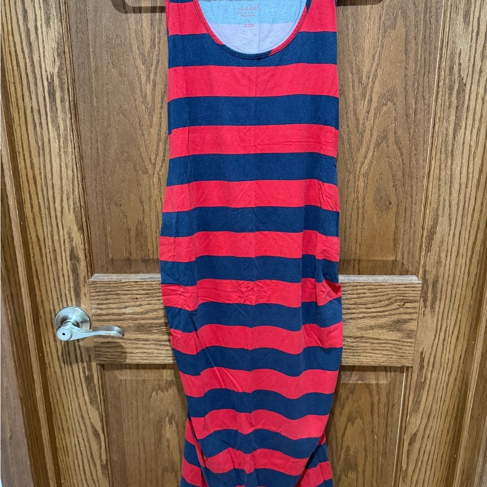 Isabel Maternity by Ingrid & Isabel Pink and Gray Striped Tank